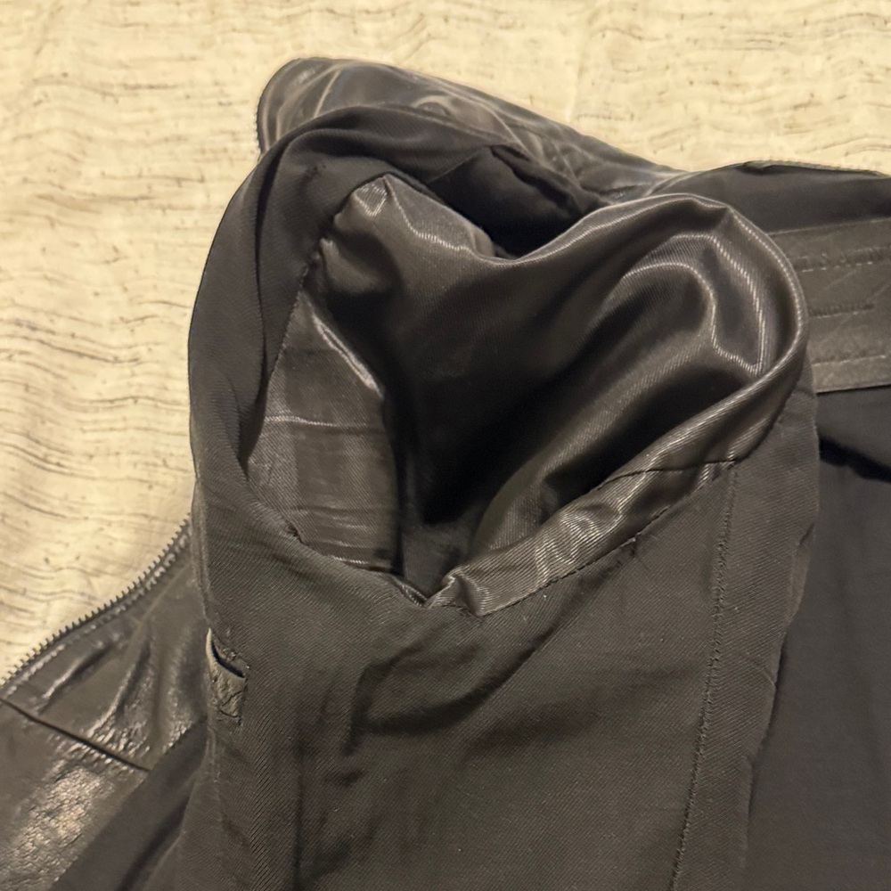 All Saints Men’s Black Leather Jacket - Picture 6 of 9